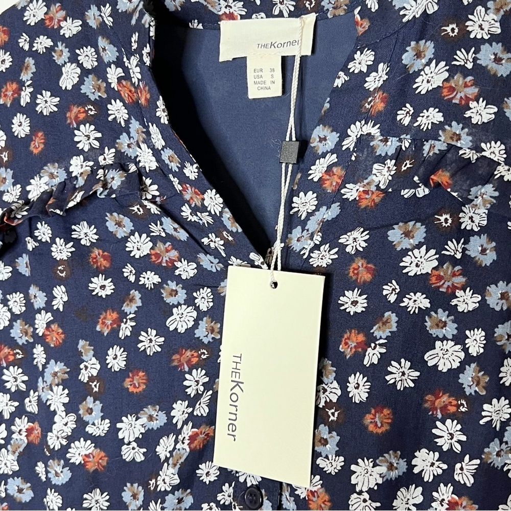 Anthropologie Great Britain Brand The Korner Cotton Floral Dress - Size Small - Picture 5 of 9